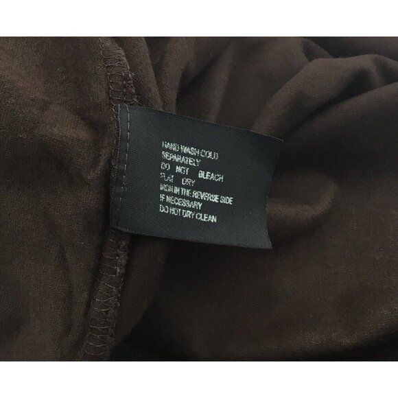 MixIt Sleeveless Deep V Neck Gathered Waist Embellished Brown Soft Knit Dress 16 - Picture 9 of 10